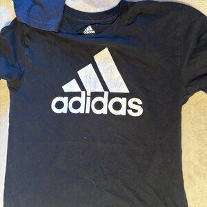 2 Adidas TSHIRTS, Black and Blue - size 10-12 BUNDLE UP